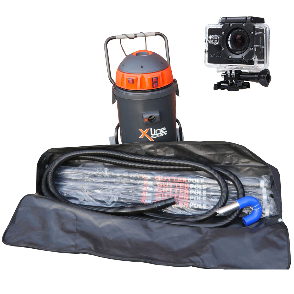 Xline 3500w Gutter Vac + 30ft Carbon Poles + Hd Camera Package Xline Systems